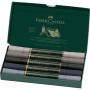 Художній маркер Faber-Castell акварельні двосторонні Albrecht Dürer Grey Tones, набір 5 кольорів сірі тони (31349)