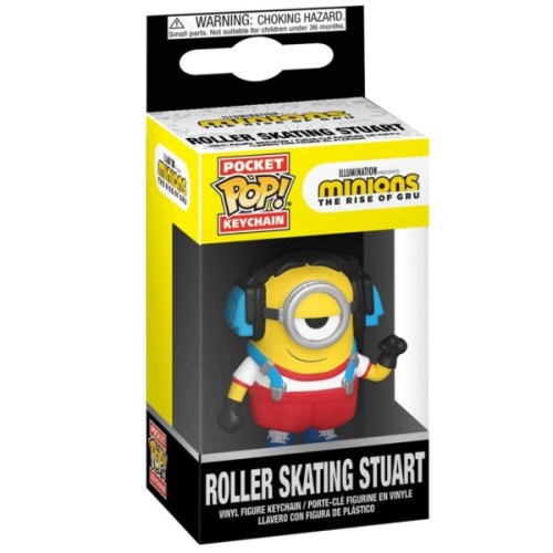 Брелок Funko Pop на кліпсі серії Посіпаки 2 - Стюарт на роликах (47797)
