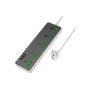 Мережевий фільтр живлення HOCO AC13A 5 роз, USB, USB-C, 17W, 1,5м, Black (HOCO AC13A/B)