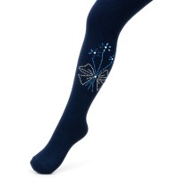 Колготки дитячі BNM з квітами зі страз (M0C0302-1163-11G-blue)