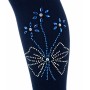Колготки дитячі BNM з квітами зі страз (M0C0302-1163-11G-blue)