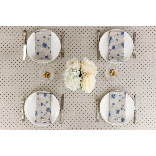 Скатертина Прованс Горох сині Господиня 180х136 см (4823093451056)