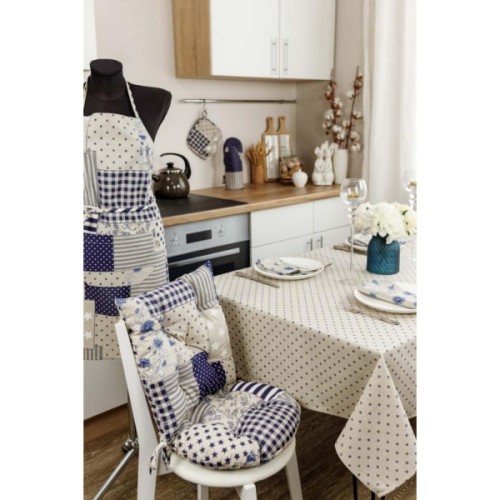 Скатертина Прованс Горох сині Господиня 180х136 см (4823093451056)