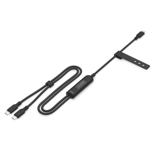 Дата кабель USB-C to 2xUSB-C 1.8m 140W black Digitus (AK-300170-018-S)