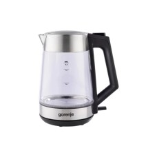 Електрочайник Gorenje 1.7л, 2,200 Вт, strix контроль, скло, нерж (K17OGS)