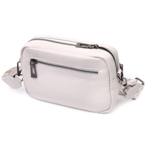 Сумка Vintage З натуральної шкіри Біла (22642)