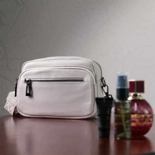 Сумка Vintage З натуральної шкіри Біла (22642)