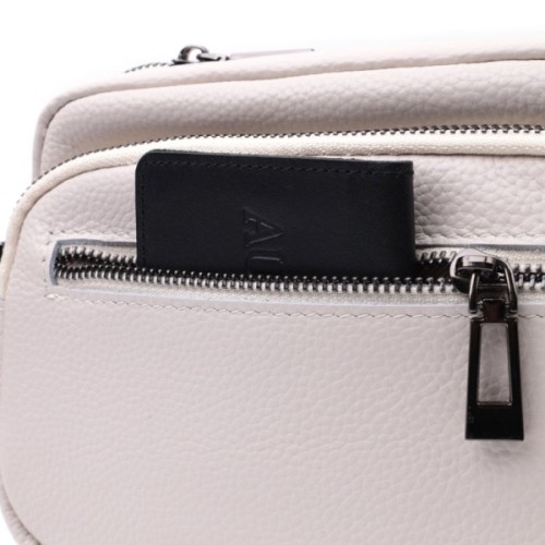 Сумка Vintage З натуральної шкіри Біла (22642)