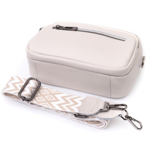 Сумка Vintage З натуральної шкіри Біла (22642)