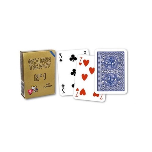 Гральні карти Modiano Golden Trophy 100 Plastic (blue) (00450)