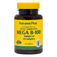 Вітамін Natures Plus B-комплекс повільного вивільнення, MEGA В-100, Nature's Plus (NTP1430)