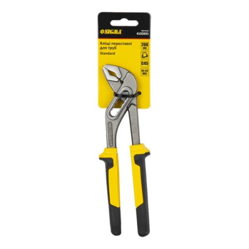 Ключ Sigma переставний для труб Standard 200мм (4102691)