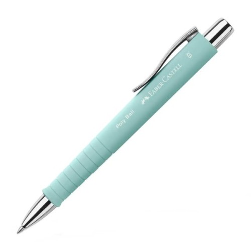 Ручка кулькова Faber-Castell набір ручок POLY Ball Set в металевому пеналі (перо + кульк. ручка), колір корпусу бірюзовий (32959)