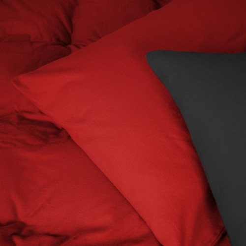 Постільна білизна MirSon 002-009 Black/Red Фланель 2x143x210 Сімейний (2200009656569)