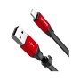 Дата кабель USB 2.0 AM to Lightning 0.23m 2A black/red Baseus (CALMBJ-B91)