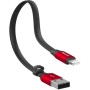 Дата кабель USB 2.0 AM to Lightning 0.23m 2A black/red Baseus (CALMBJ-B91)