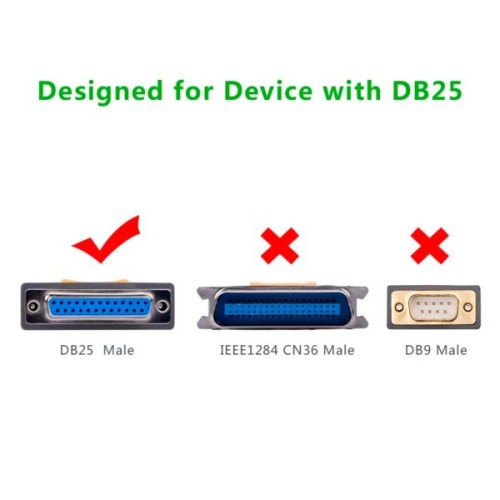 Кабель для принтера USB 2.0 to DB25 2.0m US167 black Ugreen (20224)