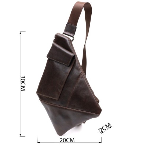 Сумка Grande Pelle Чоловіча на плече з натуральної шкіри Коричнева (11669)