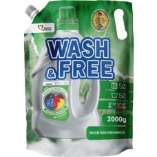 Гель для прання Wash&Free Гірська свіжість Дой-пак 2 кг (4262396144942)