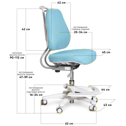 Дитяче крісло Evo-kids Mio Ergo Lite Dark Pink (Y-507 Lite DP)