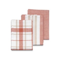 Рушник Kela кухонний набір Pasado, біло-теракотовий, 65x45 см, 3 шт (15973) (00000027550)