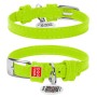 Нашийник для тварин WAUDOG Glamour з QR паспортом без прикрас M Ш 25 мм салатовий (33045)