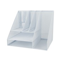 Настільний набір Axent підставка-органайзер мультифункціональна 345x290x290 мм металева біла (2127-21-A)