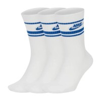 Шкарпетки Nike U NK NSW EVERYDAY ESSENTIAL CR 3PR DX5089-105 34-38 3 пари Білий/Синій (196148786248)