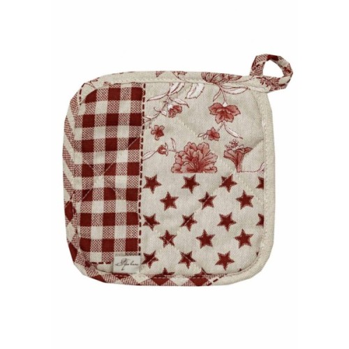 Кухонна прихватка Прованс Печворк бордо Господиня 20х20 см (031498)