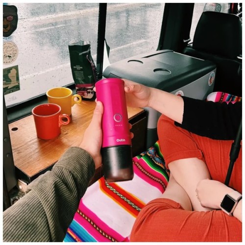 Кавоварка кемпінгова Outin Nano Espresso Machine OTEM-01 Crimson Red (OTEM-01-CR)