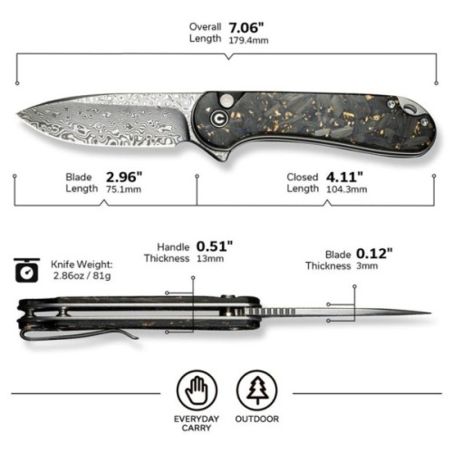 Ніж Civivi Elementum II Shredded Carbon (C18062P-10)
