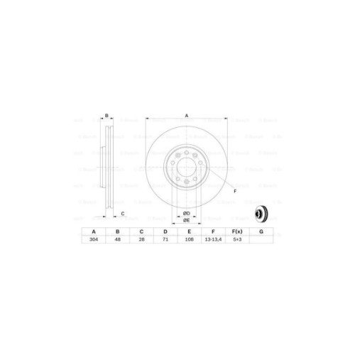 Гальмівний диск Bosch 0 986 479 380