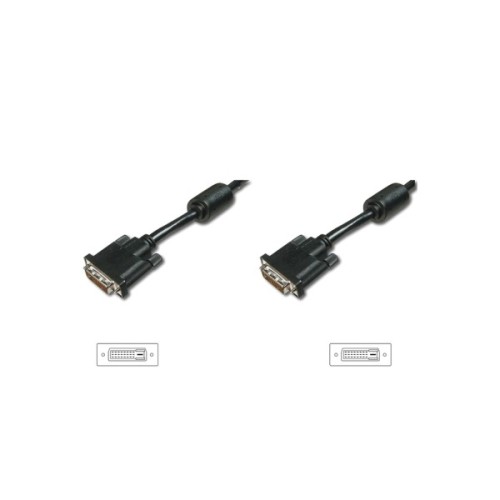 Кабель мультимедійний DVI M to DVI M 3.0m 24+1pin 2560x1600 30Hz black Digitus (AK-320101-030-S)