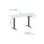 Комп'ютерний стіл OfficePro ODE1470WB White/Black (ODE1470WB)