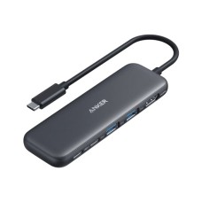 Концентратор Anker USB-C 5-in-1 2xUSB-A + USB-C 5Gbps + HDMI 4K + USB-C PD in 100W black (A8355H11)
