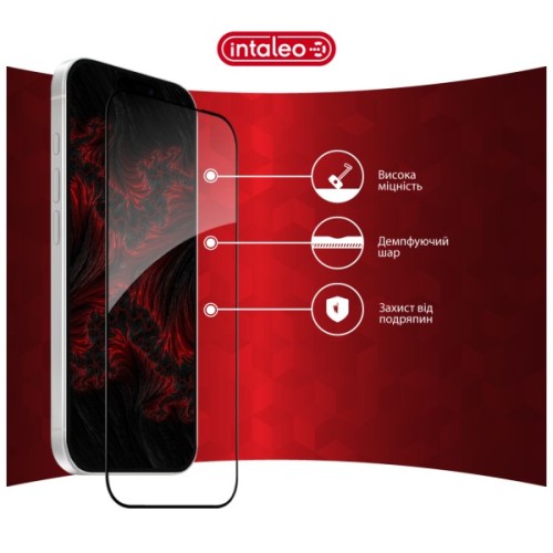 Скло захисне Intaleo Full Glue ESD Apple iPhone 17 Black (1283126625992)