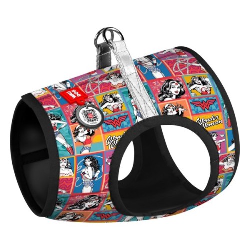 Шлея для собак WAUDOG Clothes з QR паспортом "Диво-жінка комікс" XS1 (1001-4009)