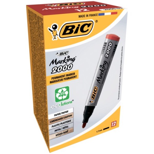 Маркер Bic перманентний, червоний (bc8209133)