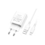 Зарядний пристрій BOROFONE BA74A Aspirer USB + cable USB to Micro 5P White (6974443388664)