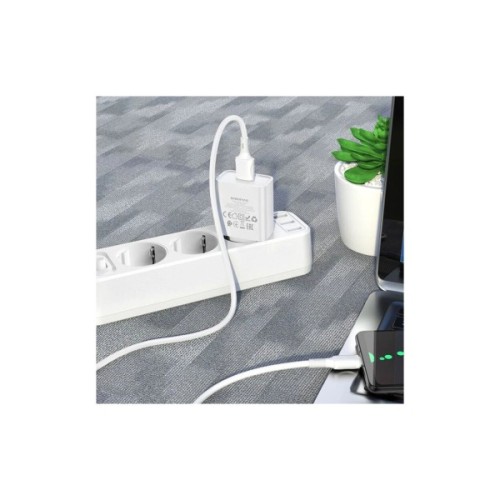 Зарядний пристрій BOROFONE BA74A Aspirer USB + cable USB to Micro 5P White (6974443388664)