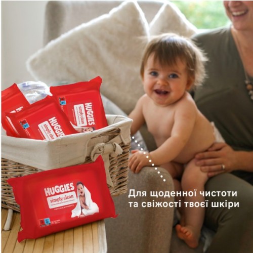 Дитячі вологі серветки Huggies Simply Clean 72 шт (5029053582238)