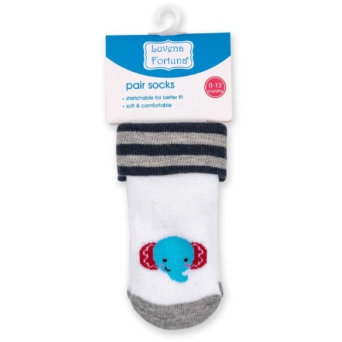 Шкарпетки дитячі Luvena Fortuna з малюнком блакитні (66013 M)