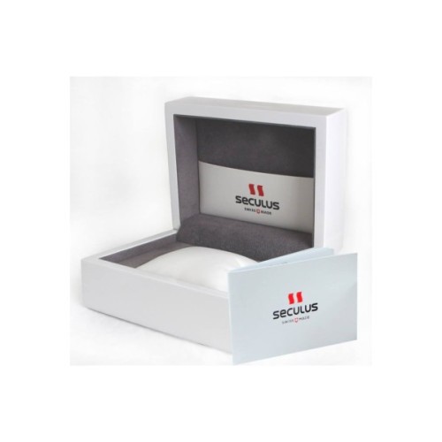 Наручний годинник Seculus 1613.1.106 white, pvd, brown leather