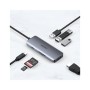Концентратор Choetech USB-C 7-in-1 3хUSB 3.0+USB-C PD100W+HDMI 4K 30HZ+SD/TF USB3.1 (HUB-M19-GY)