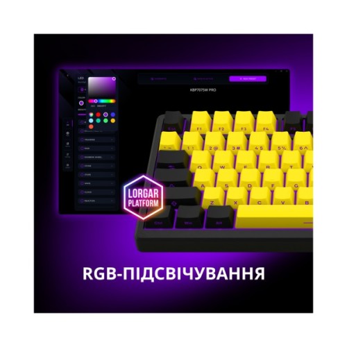 Клавіатура Lorgar KBP7075W Pro RGB Wireless/Bluetooth/USB UA Black/red (LRG-KBP7075W-BK-US)