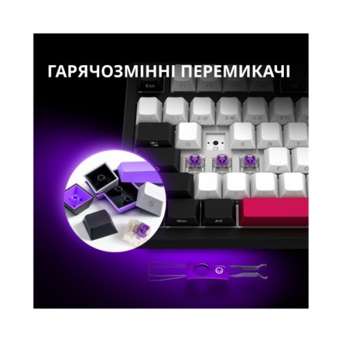 Клавіатура Lorgar KBP7075W Pro RGB Wireless/Bluetooth/USB UA Black/red (LRG-KBP7075W-BK-US)