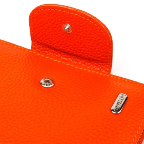 Гаманець Canpellini З натуральної шкіри Помаранчевий (21680)