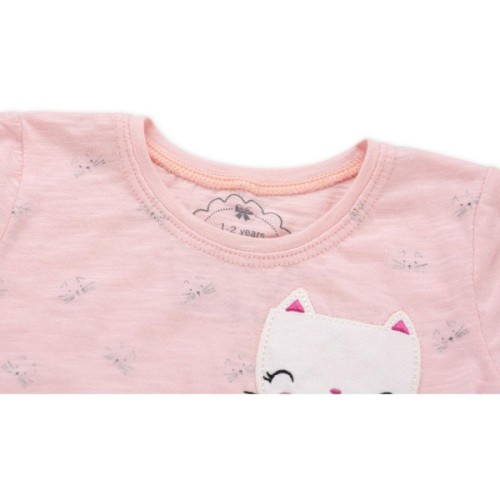 Футболка дитяча Haknur "Love is cat" (5754-104G-peach)