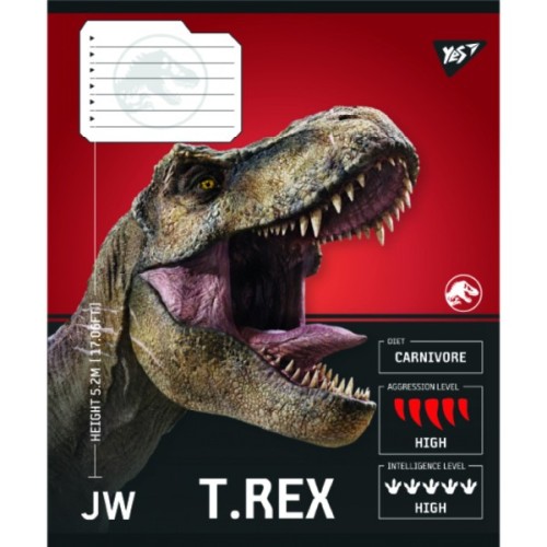 Зошит Yes JURASSIC WORLD Strength and Power А5 36 аркушів лінія (767671)