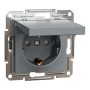 Розетка Schneider Electric ASFORA з кришкою, сталь (EPH3100162)